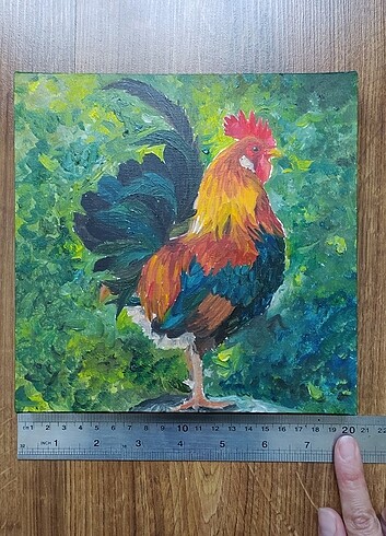 20×20cm Tuval üzerine yağlı boya tablo 