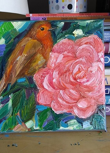 20×20cm Tuval üzerine yağlı boya tablo 