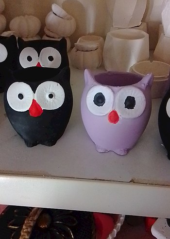 Gotik Tarzda Baykuş Temalı El Yapımı Süsler - Görsel 3