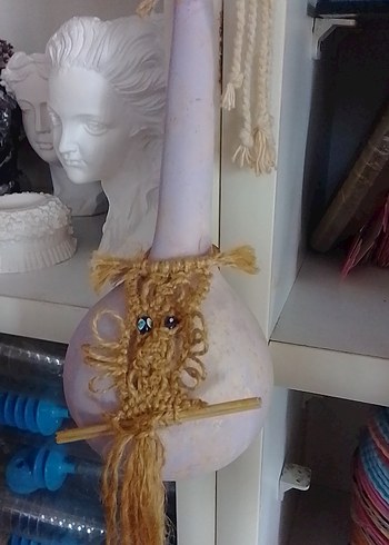 Beyaz Makrome Detaylı Dekoratif Figürin - Görsel 2