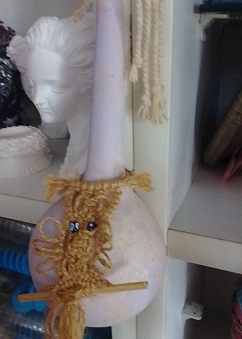 Beyaz Makrome Detaylı Dekoratif Figürin - Görsel 3