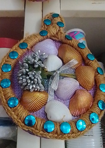 Renkli Deniz Kabuklu Duvar Süsü - Görsel 3