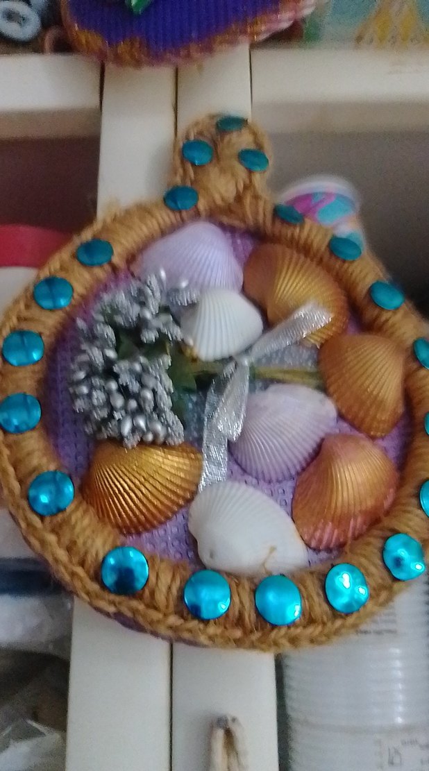 Renkli Deniz Kabuklu Duvar Süsü - Görsel 2