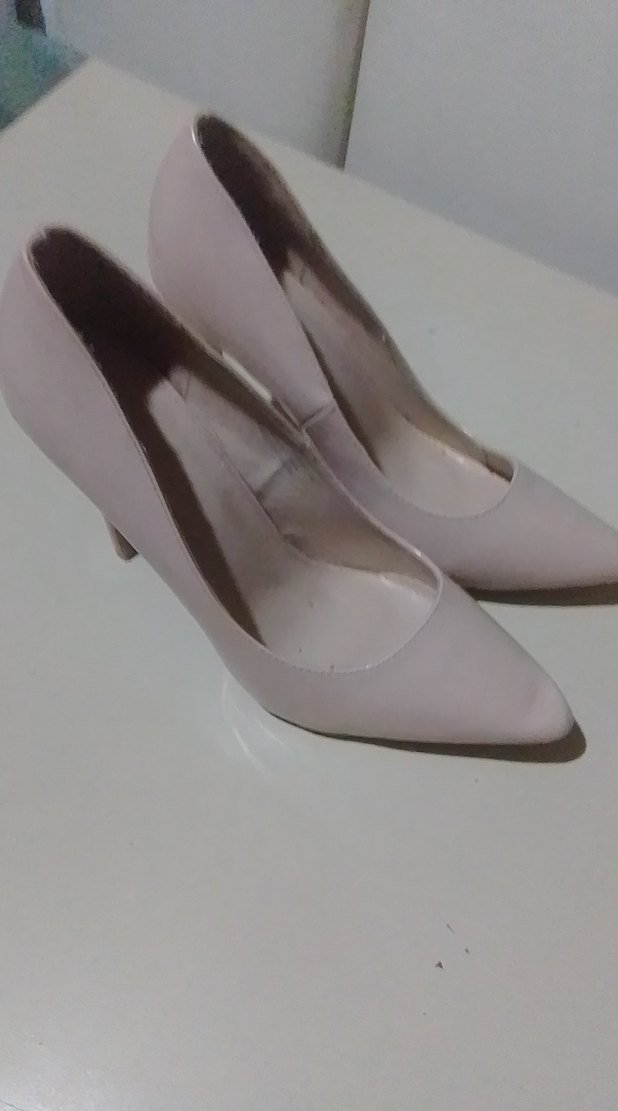 Bej Saten Stiletto Kadın Topuklu Ayakkabı - Görsel 2