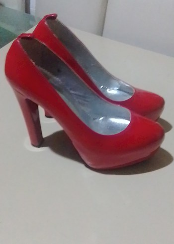 Diğer Kırmızı Rugan Stiletto Kadın Ayakkabı