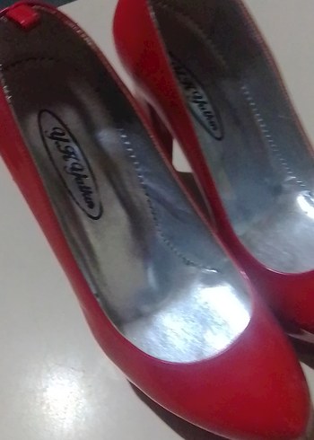 Kırmızı Rugan Stiletto Kadın Ayakkabı - Görsel 5