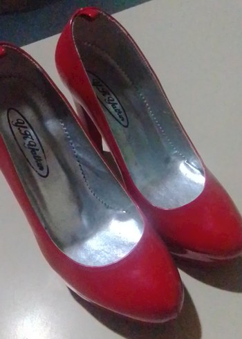 Kırmızı Rugan Stiletto Kadın Ayakkabı - Görsel 8