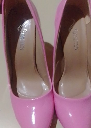 Diğer Pembe Süet Stiletto Kadın Topuklu Ayakkabı