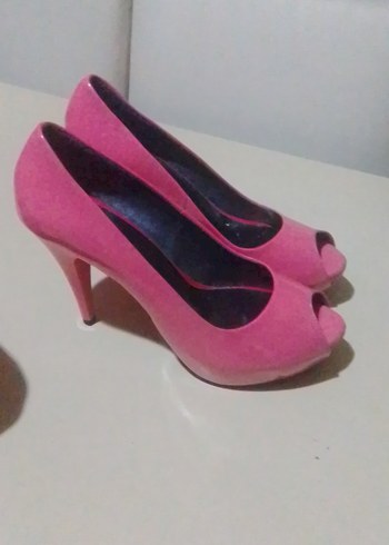 39 Beden pembe Renk Pembe Rugan Stiletto Kadın Topuklu Ayakkabı