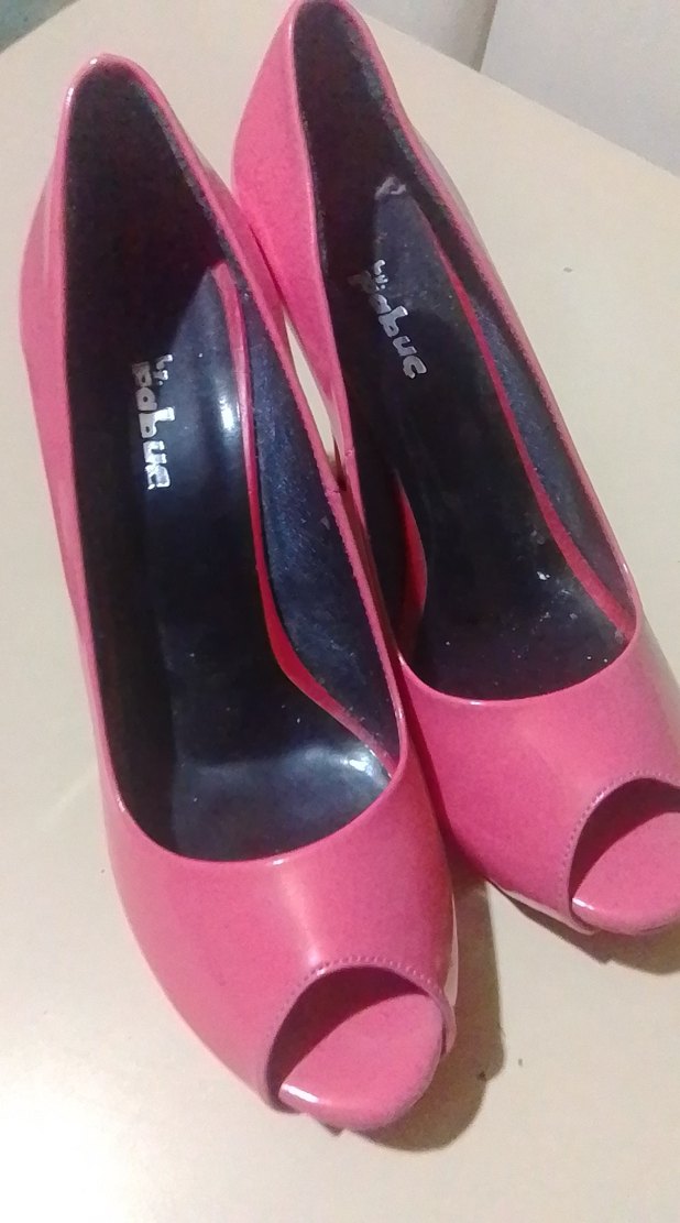 Pembe Rugan Stiletto Kadın Topuklu Ayakkabı - Görsel 3