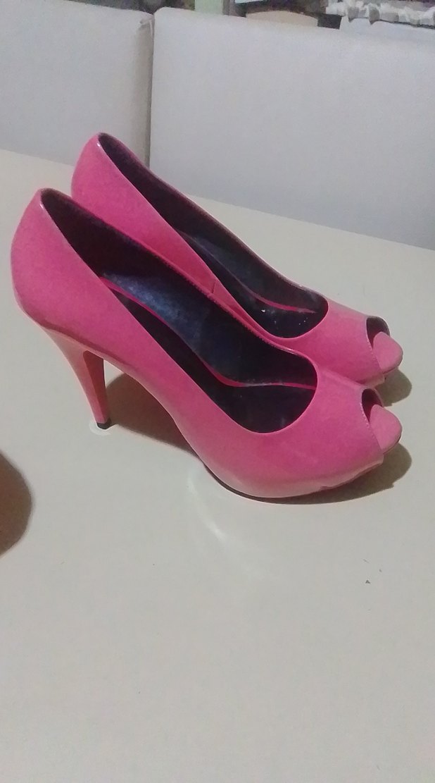 Pembe Rugan Stiletto Kadın Topuklu Ayakkabı - Görsel 5