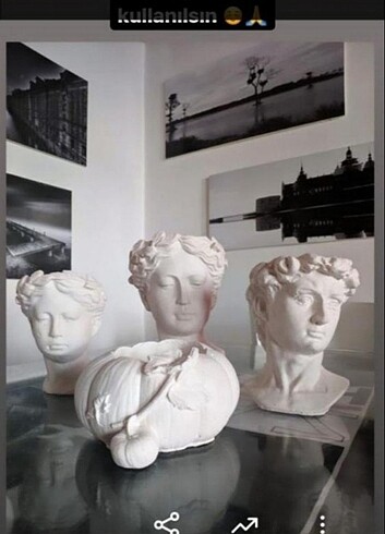 Heykel set Helen Sezar kabak saksı 