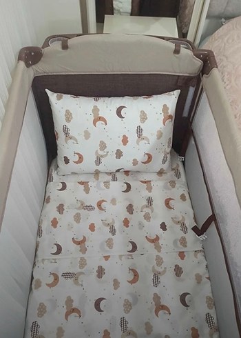 Bej Desenli Bebek Nevresim Takımı - Görsel 2