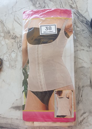Bej Mini Korse, Sıkı Oturan, Beden 38