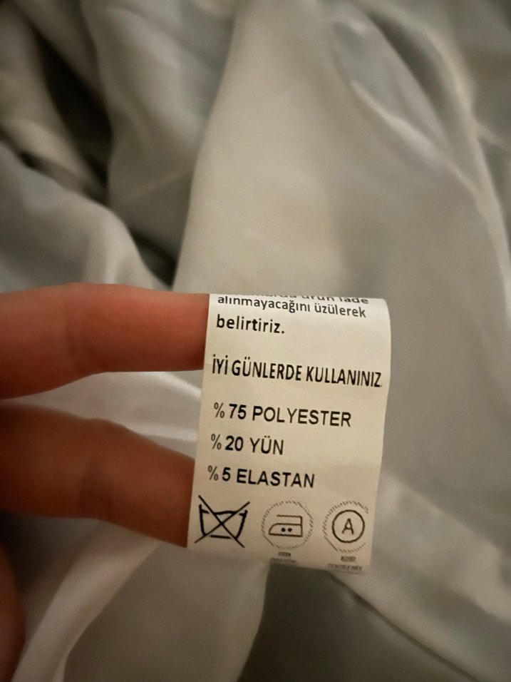 Gri Leopar Desenli Kadın Midi Kaban - Görsel 3