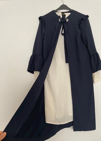 Kadın Lacivert Uzun Klasik Kesim tunik - Görsel 2