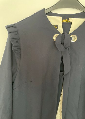 Kadın Lacivert Uzun Klasik Kesim tunik - Görsel 5