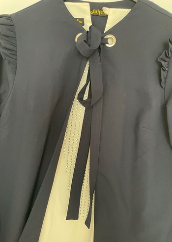 Kadın Lacivert Uzun Klasik Kesim tunik - Görsel 4