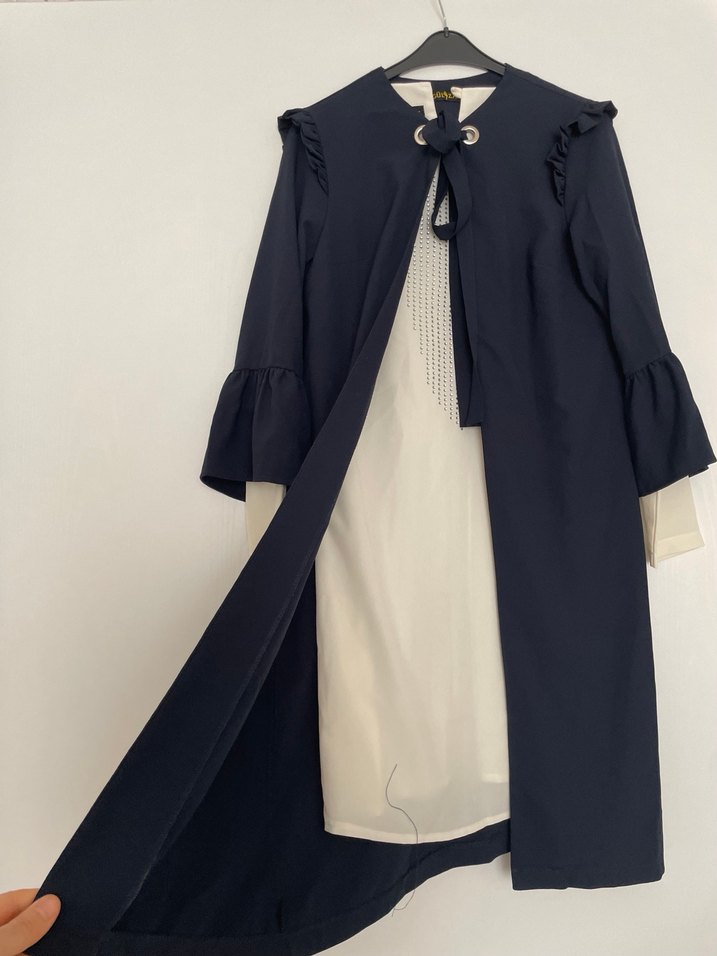 Kadın Lacivert Uzun Klasik Kesim tunik - Görsel 2