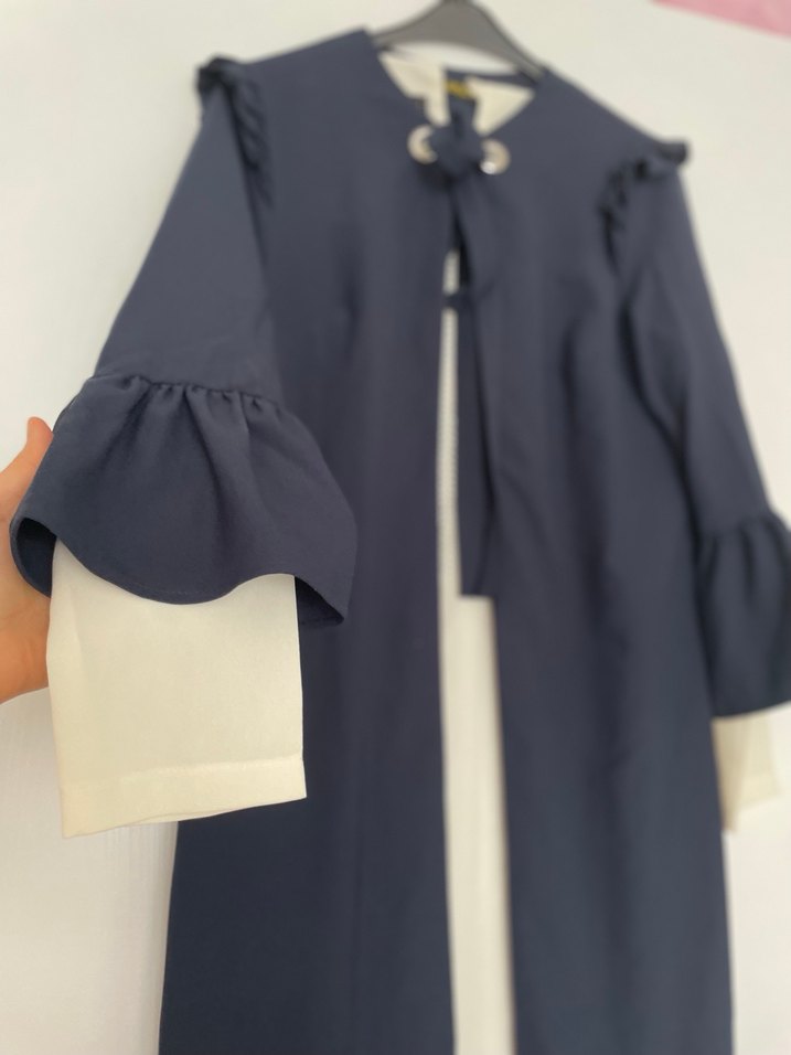 Kadın Lacivert Uzun Klasik Kesim tunik - Görsel 3