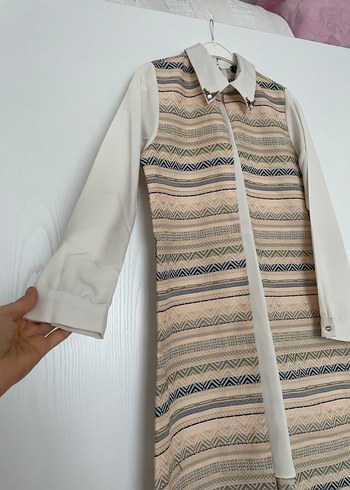 Bej Bohem Uzun Kollu tunik - Görsel 3