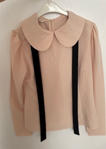 Bej Yakalı bebe yaka gömlek - Görsel 4