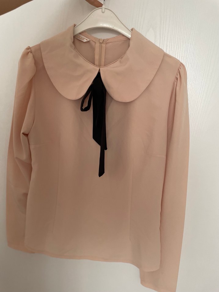 Bej Yakalı bebe yaka gömlek - Görsel 2