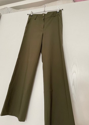 Kadın Haki Kumaş Pantolon - Görsel 2