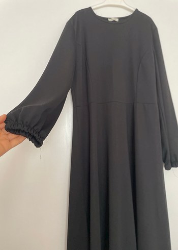 Siyah Uzun Kollu şık elbise - Görsel 2