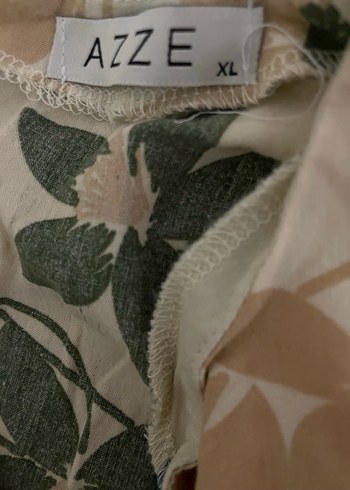 Bej Çiçek Desenli Bohem Uzun Elbise - Görsel 2