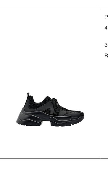 Zara taşlı kadın sneaker