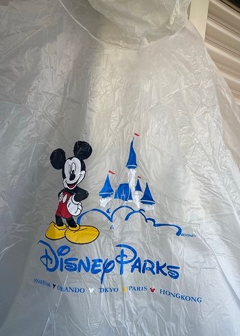 Baskılı Beyaz Midi Yağmurluk Kapüşonlu - Görsel 2