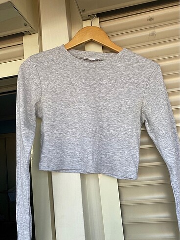 Pamuklu crop bluz