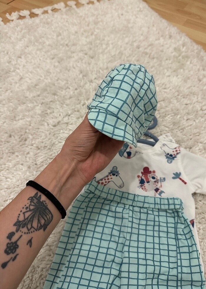 Kitikate alt üst şapkalı takım - Görsel 2