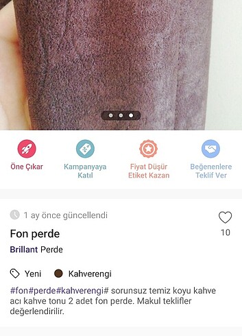  Beden kahverengi Renk Fon perde