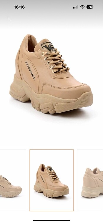 Nude Yüksek Taban Sneaker