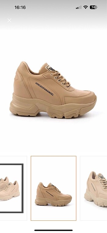 38 Beden Nude Yüksek Taban Sneaker
