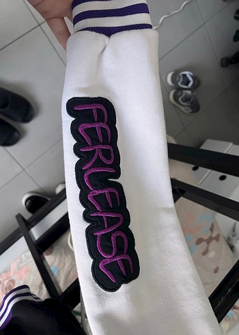 Mor Baskılı Kadın Kolej Ceket - Görsel 3