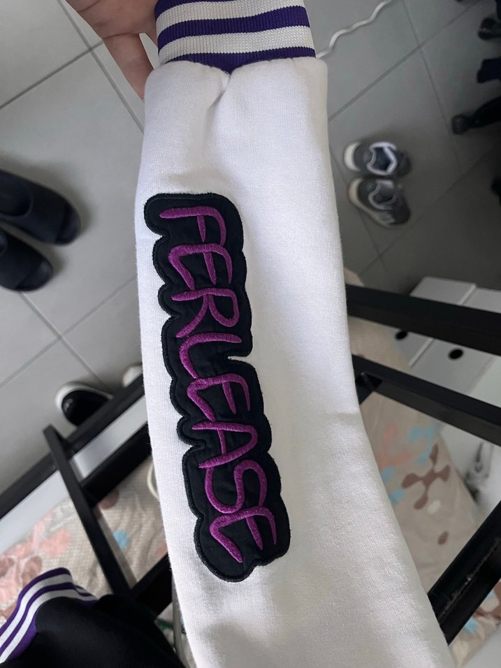 Mor Baskılı Kadın Kolej Ceket - Görsel 3