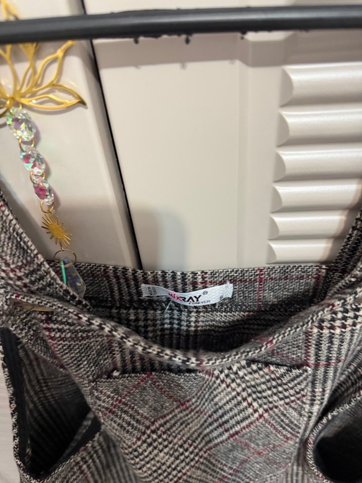 Kareli Askılı Gri Tulum - Görsel 2