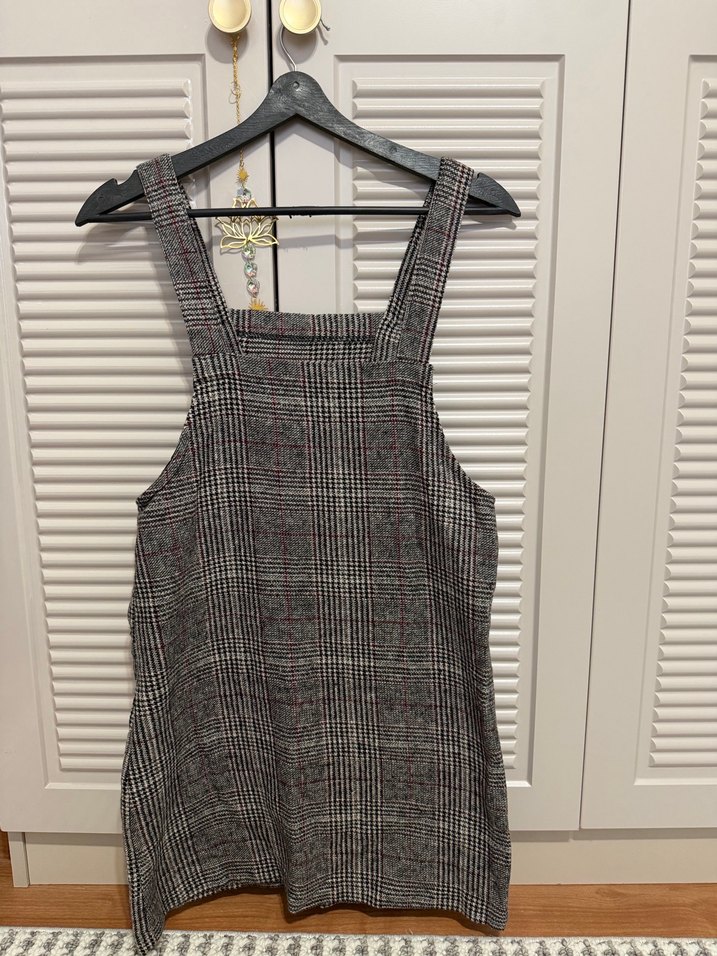 Kareli Askılı Gri Tulum - Görsel 3