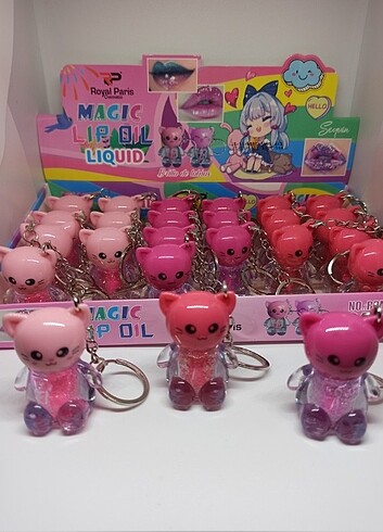 Simli lip oil anahtarlık 