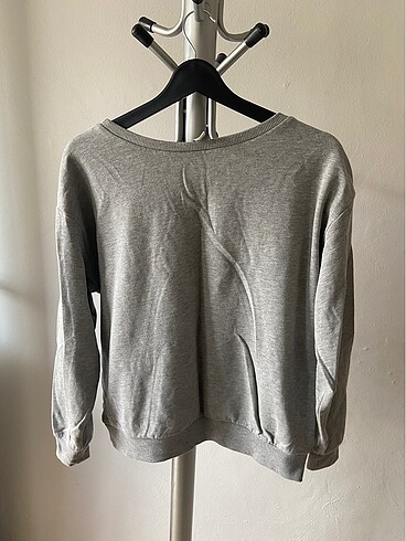 m Beden gri Renk Gri Baskılı Sweatshirt