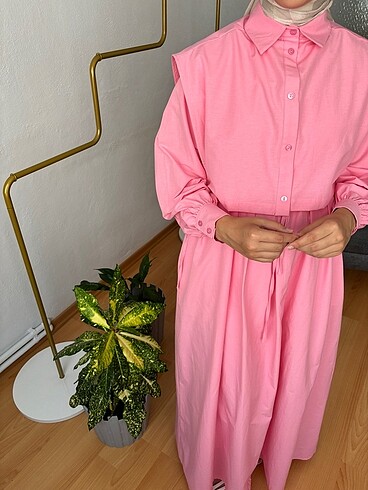 38 Beden Pembe elbise