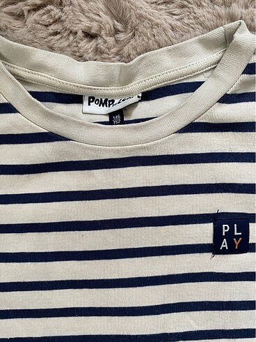Zara lacivert cizgili tshirt