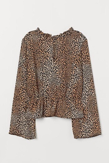 H&M H&M LEOPAR DESENLİ BLUZ