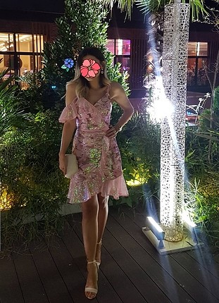 xs Beden pembe Renk tasarım elbise