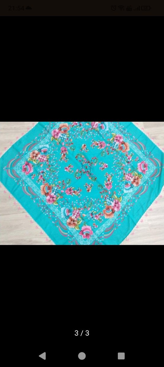 Dantel Detaylı Turkuaz El işi iğne oyası yazma  - Görsel 3