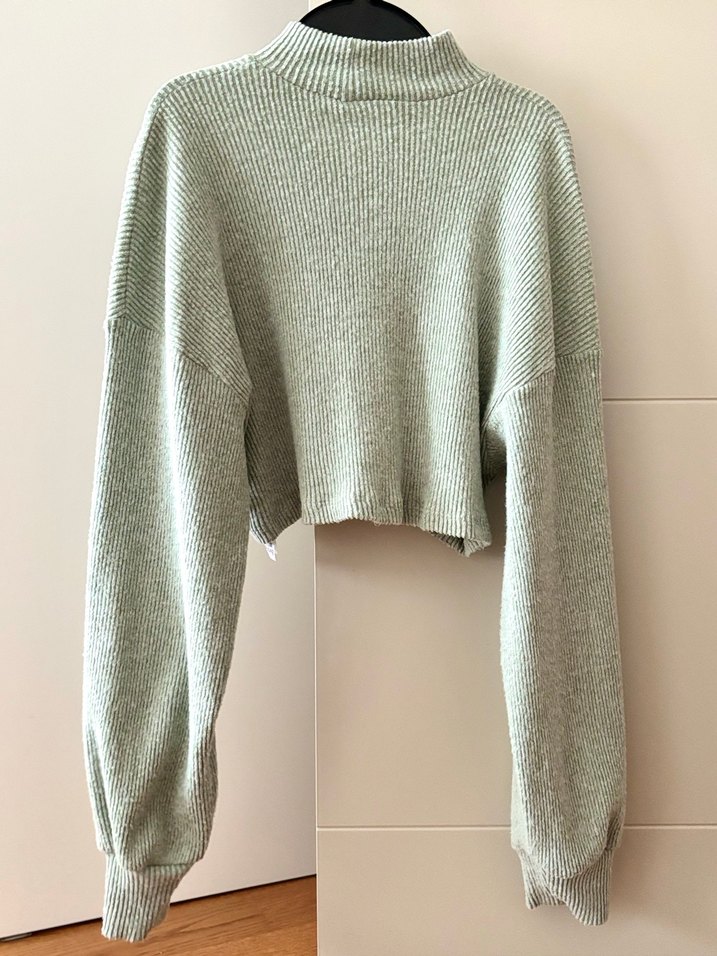 Bershka Crop Kazak. - Görsel 2