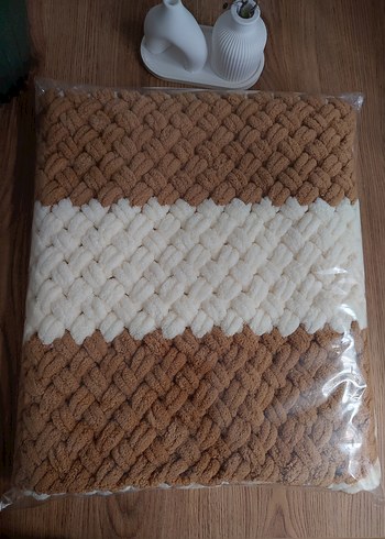 Bej Örgü Çocuk Battaniyesi - Görsel 3